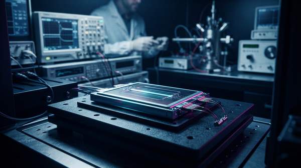 Editorial illustration for Solid-State Batteries: Mechanisms, Advantages, and Commercialization Challenges Compared to Lithium-Ion